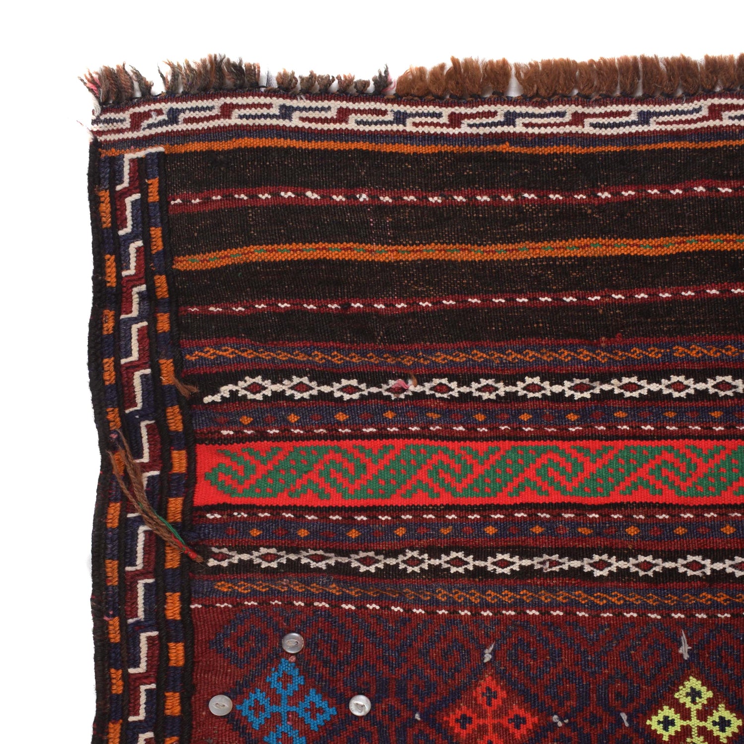 Medium Size Dhurrie Kelim 4' 6" x 6' 5" (ft) - No. W17676