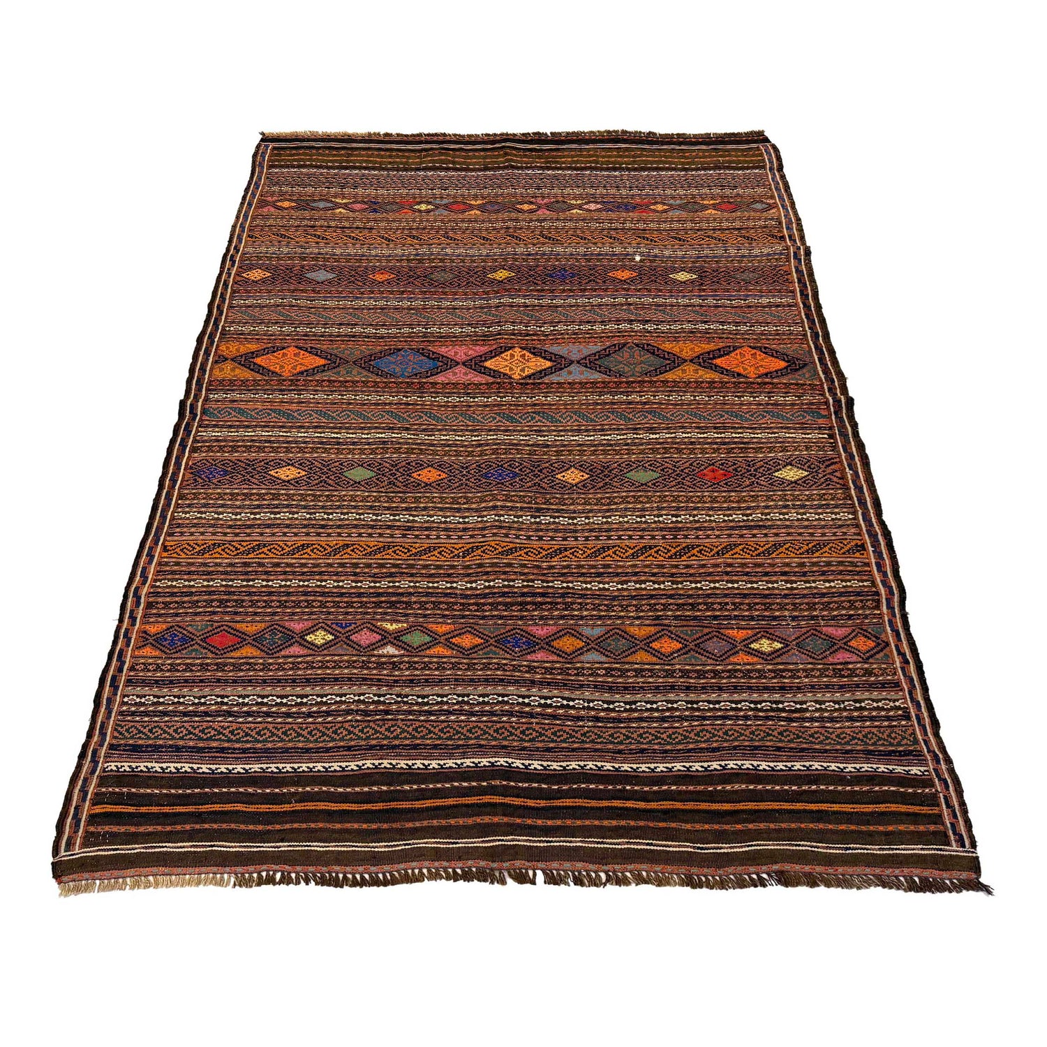 Entryway Flatweave Kilim 4' 2" x 6' 7" (ft) - No. W17961