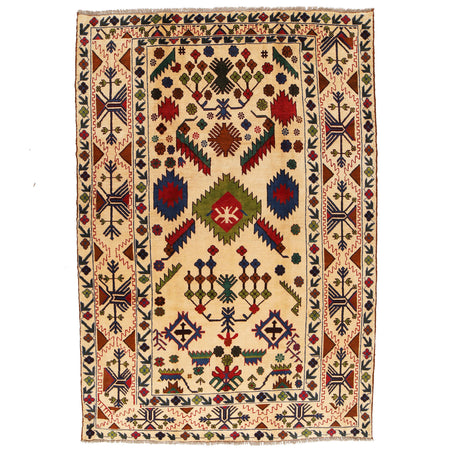 Hand Knotted Baluchi Rug 6' 5 x 9' 2 (ft) - No. W18098