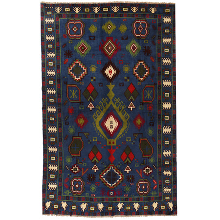 Hand Knotted Baluchi Rug 6' 9 x 10' 1 (ft) - No. W18142