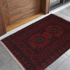 Handmade Foot Mat 1' 6" x 2' 2" (ft) - No. W27262