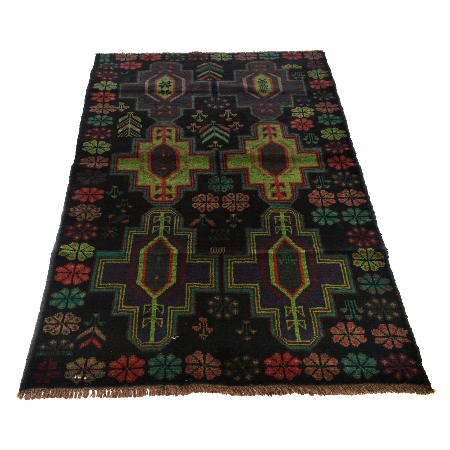 Tribal Baloch Rug 4' 2" x 6' 5" (ft) - No. W27274