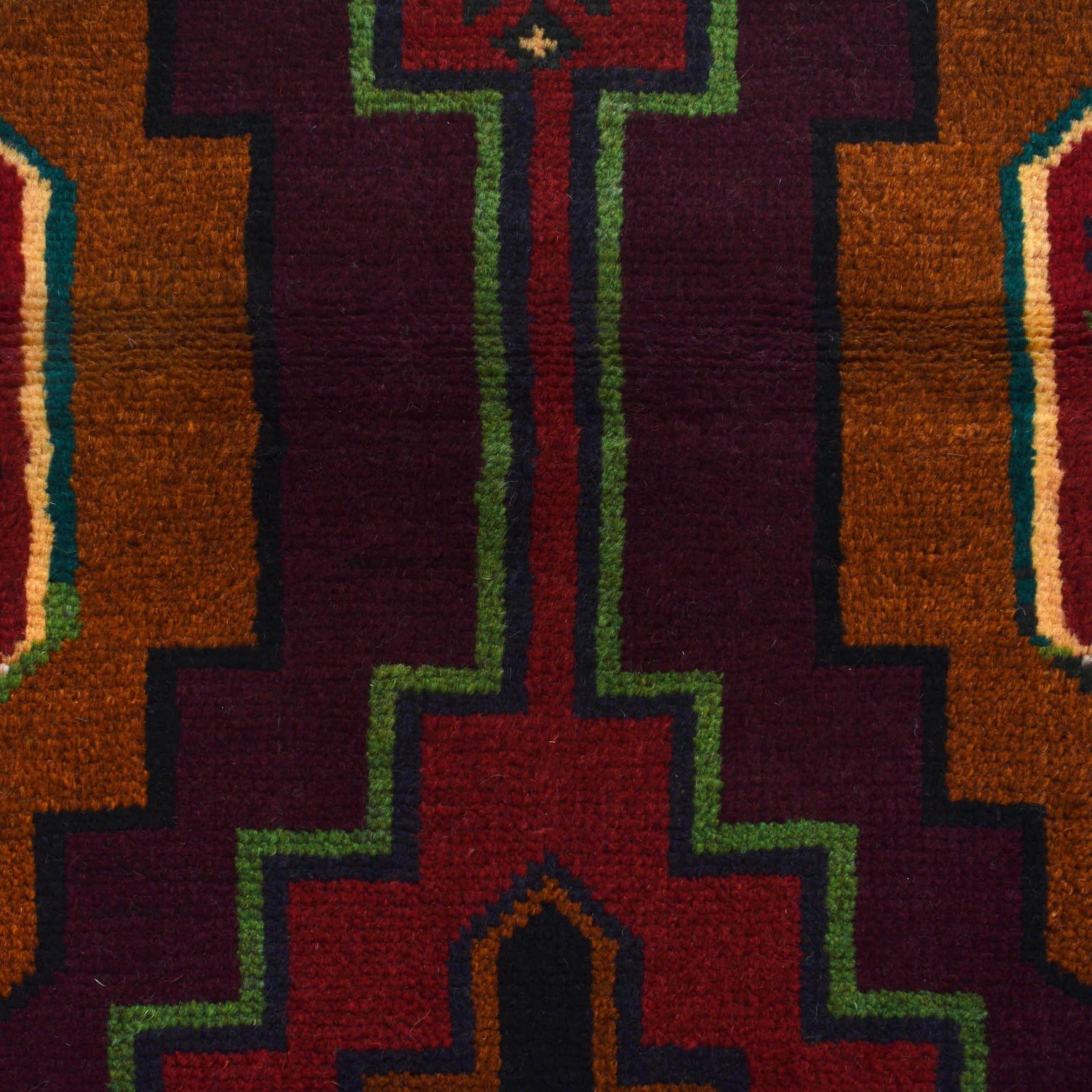 Maroon Color Baluchi Rug 4' x 6' 6" (ft) - No. W27280