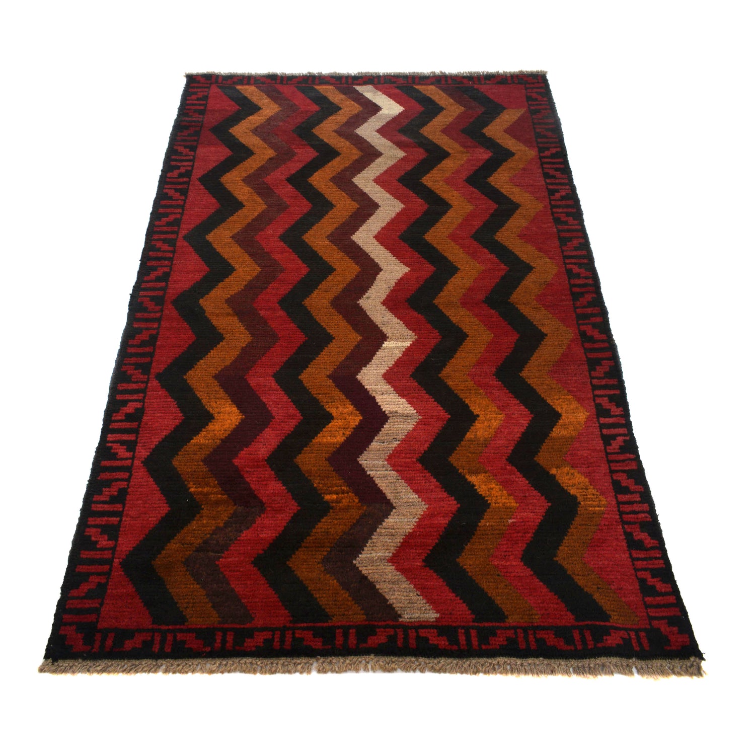 Tribal Baloch Rug 3' 8" x 6' 5" (ft) - No. W27322