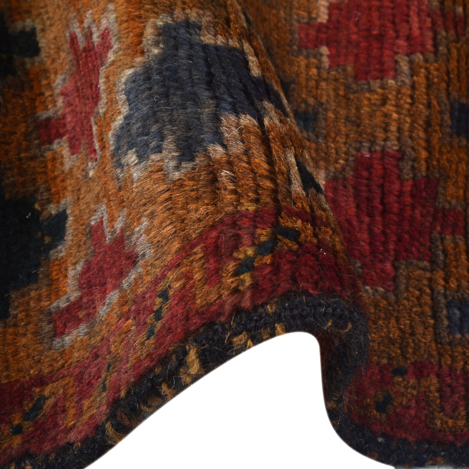 Brown Color Baluchi Rug 3' 8" x 5' 11" (ft) - No. W27332