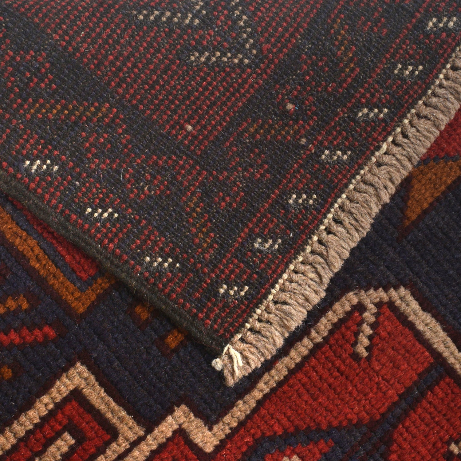 Red Baluchi Rug 3' 9" x 6' 6" (ft) - No. W27358