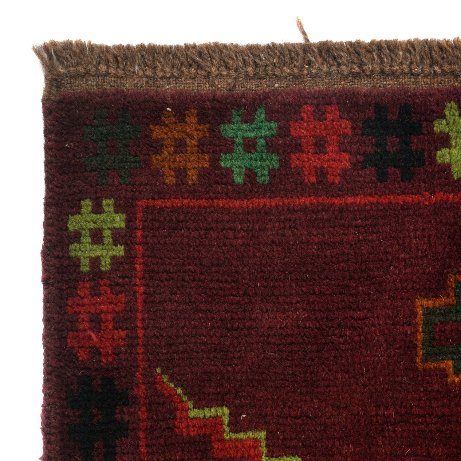 Maroon Baluchi Rug 4' 4" x 6' 2" (ft) - No. W27367