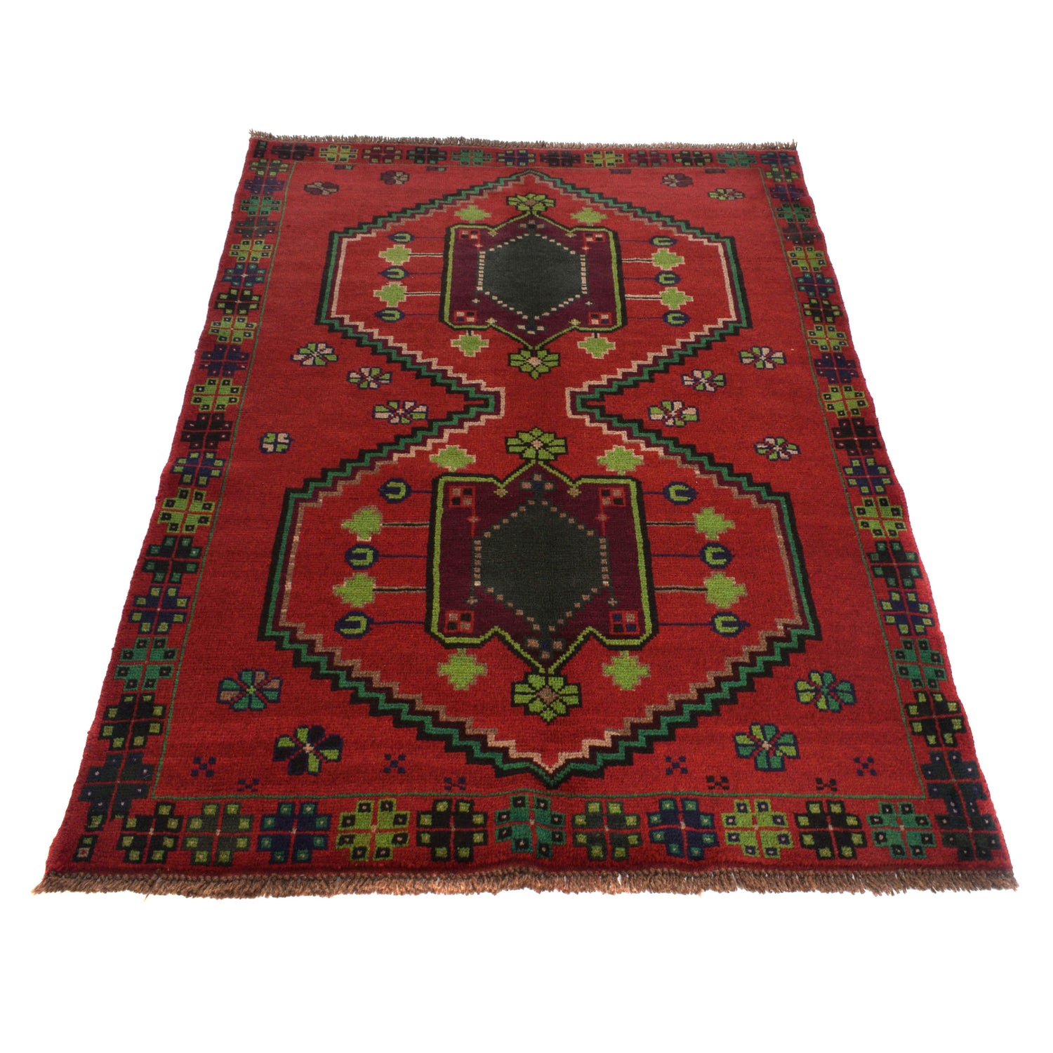 Red Baluchi Rug 4' 2" x 6' 8" (ft) - No. W27372