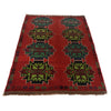 Red Color Baluchi Rug 4' 2" x 6' 8" (ft) - No. W27374