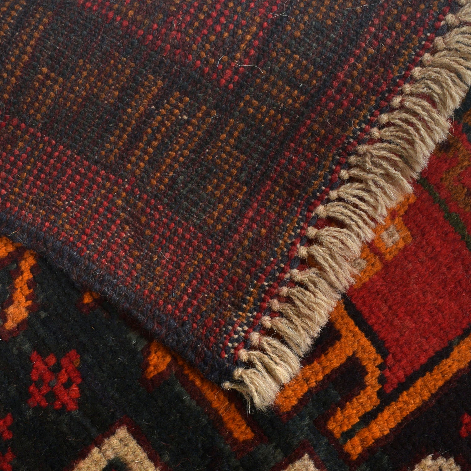 Red Baluch Rug 3' 5" x 6' 4" (ft) - No. W27403