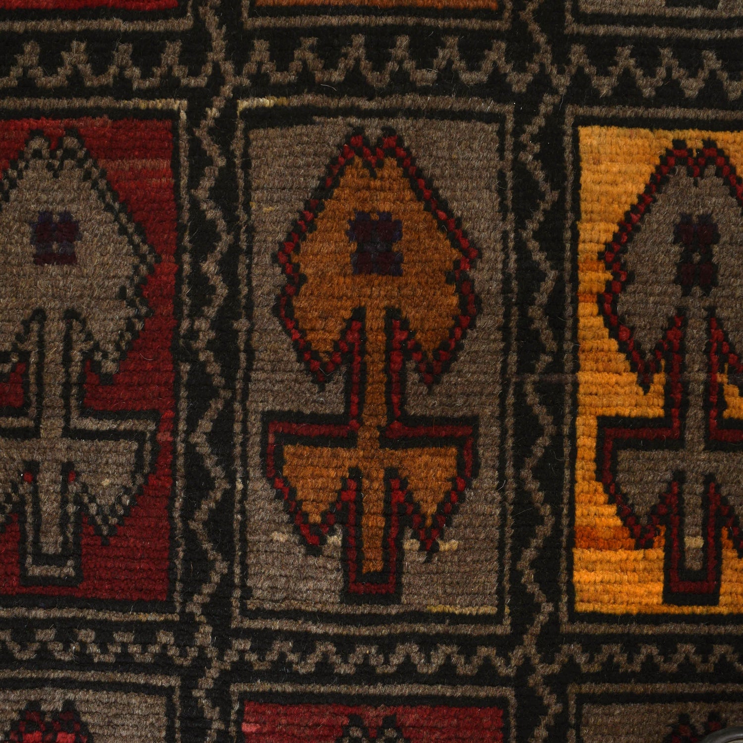 Tribal Baloch Rug 3' 7" x 5' 10" (ft) - No. W27404