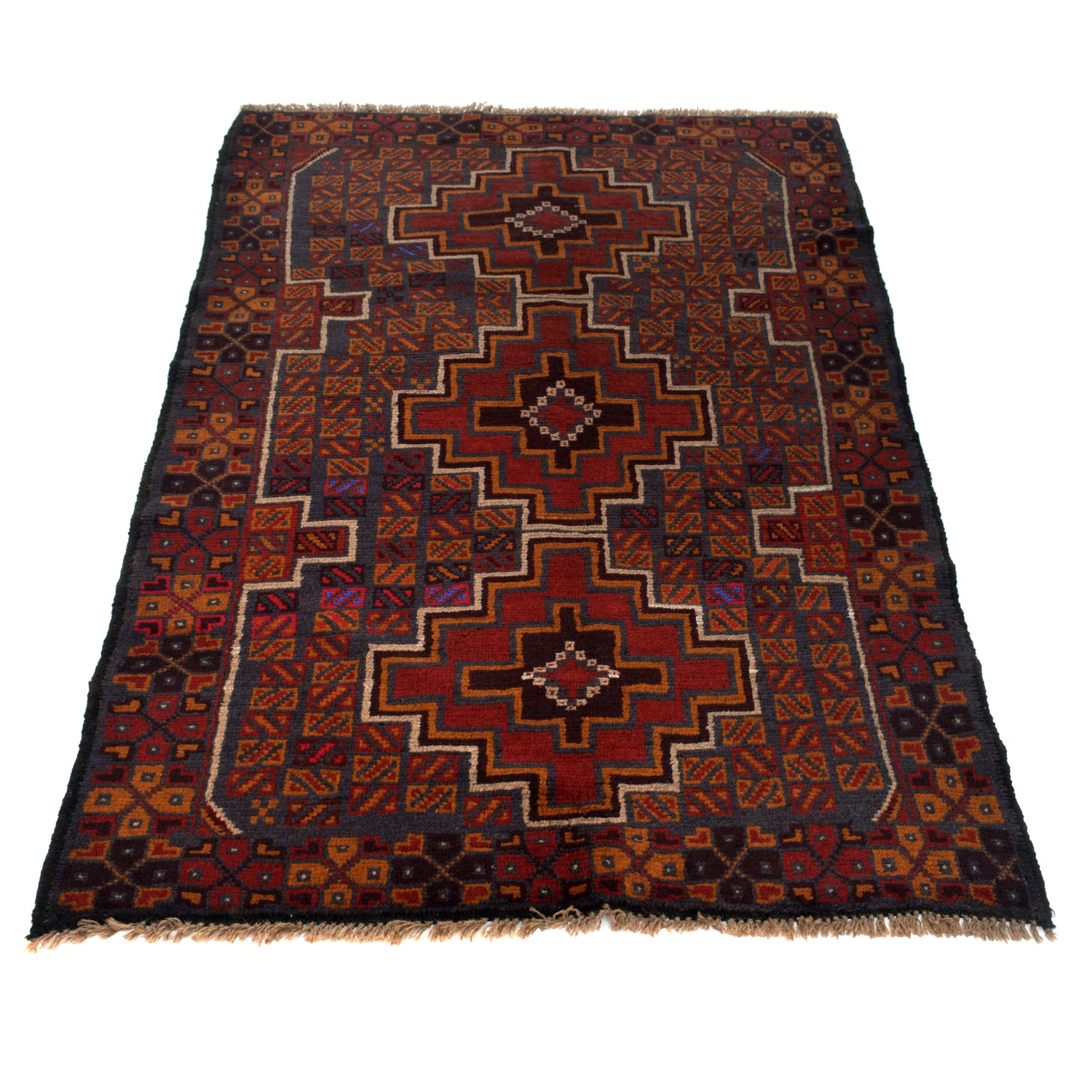 Handmade Baluchi Rug 3' 7" x 6' 1" (ft) - No. W27406