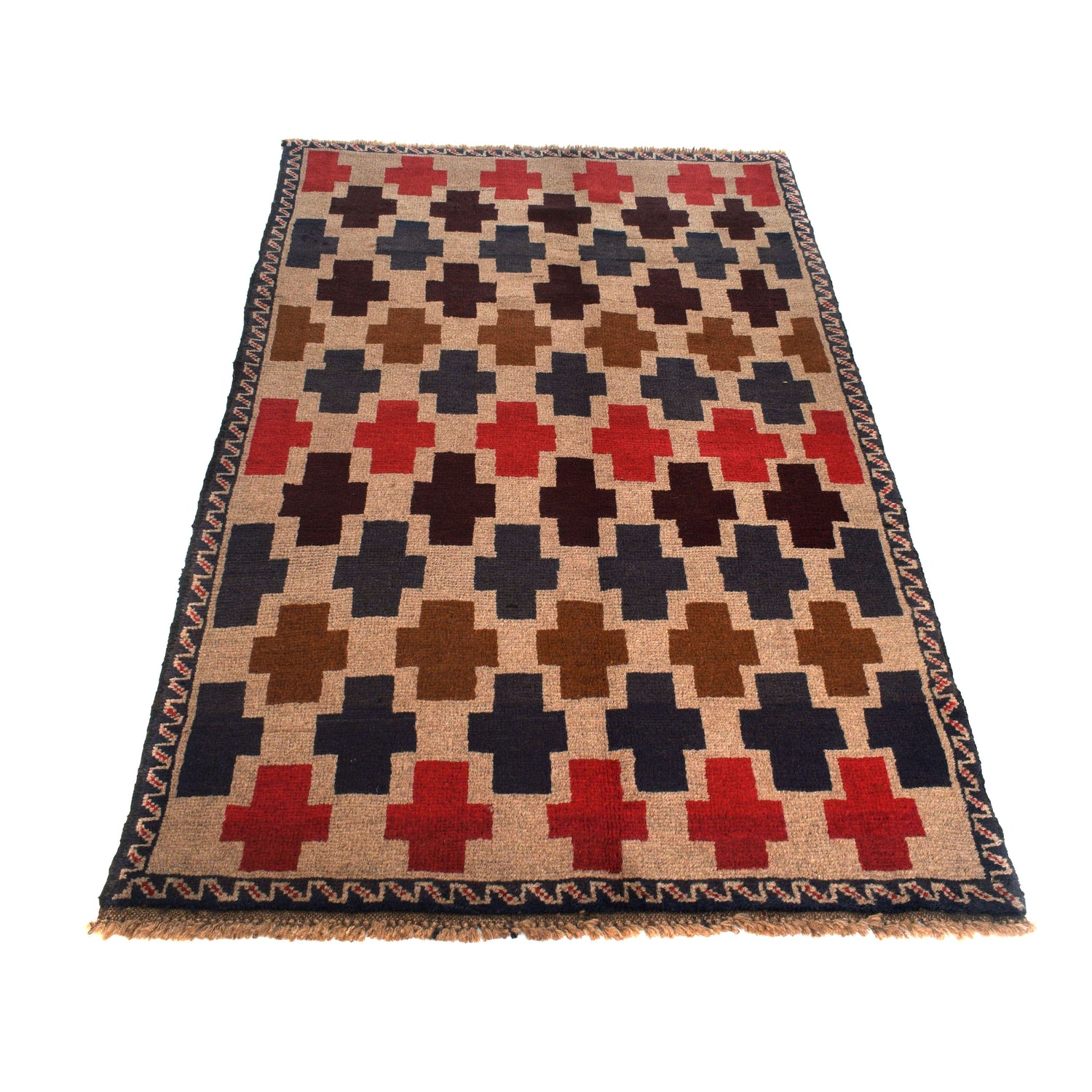 Camel Color Baluchi Rug 3' 7" x 6' 0" (ft) - No. W27415