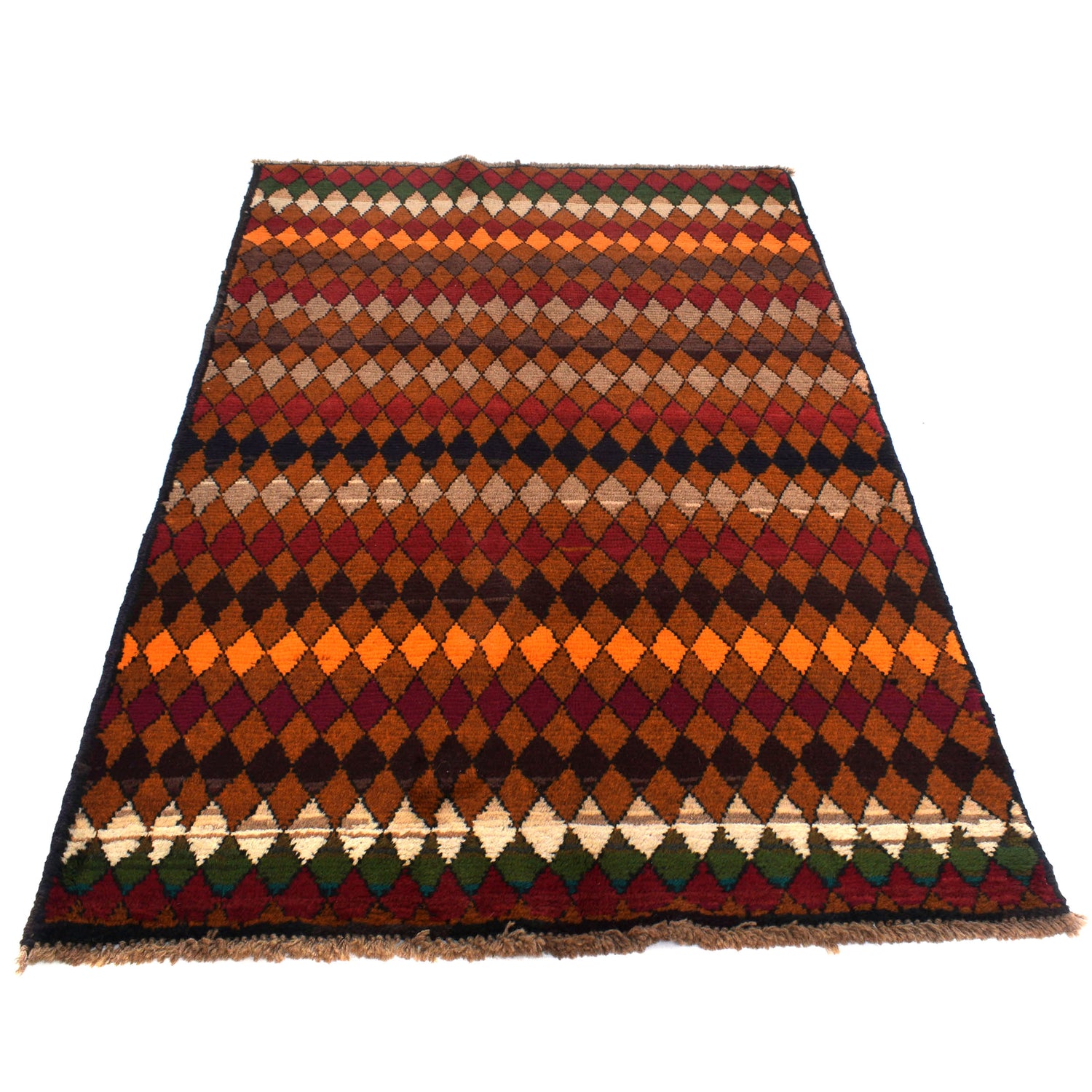 Tribal Baloch Rug 3' 8" x 6' 1" (ft) - No. W27435