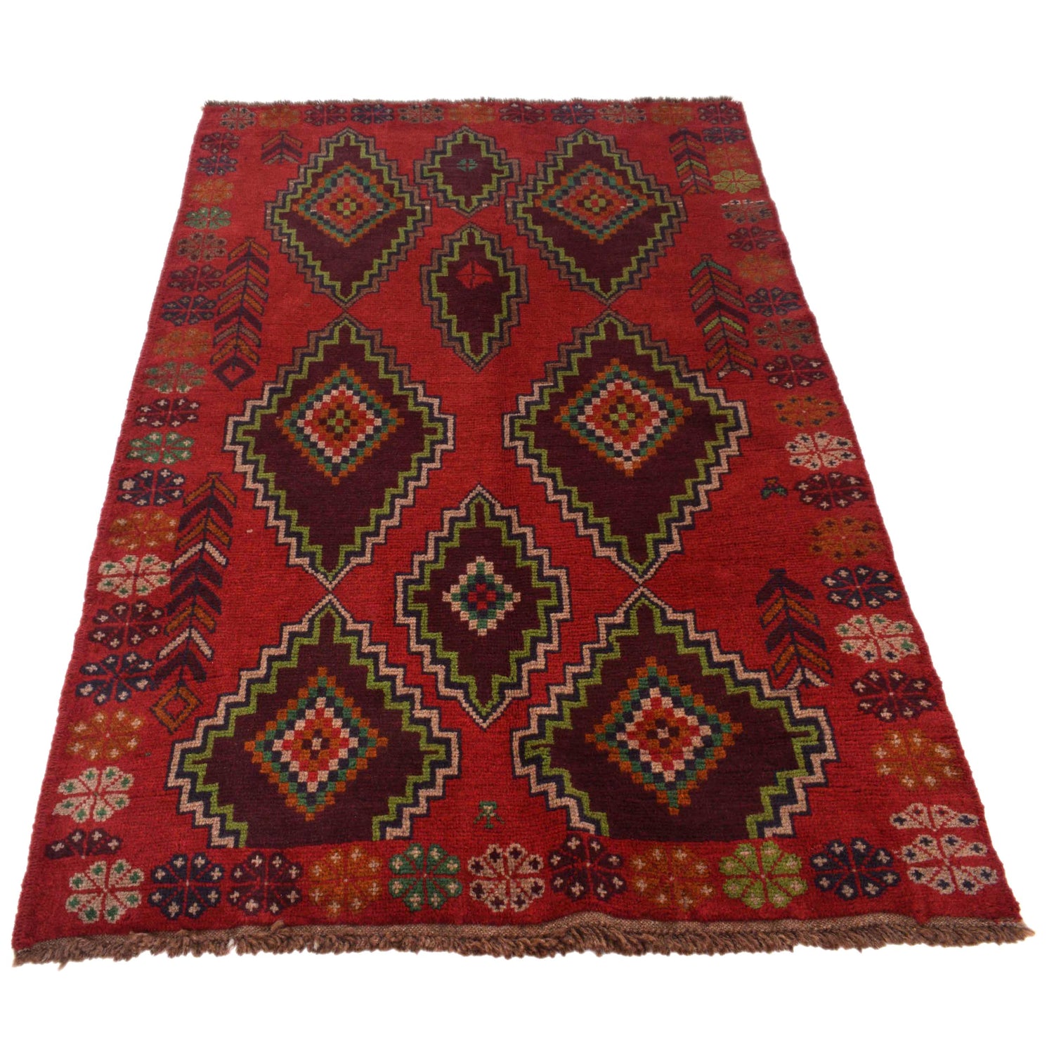 Tribal Baloch Carpet 4' 2" x 6' 5" (ft) - No. W29015