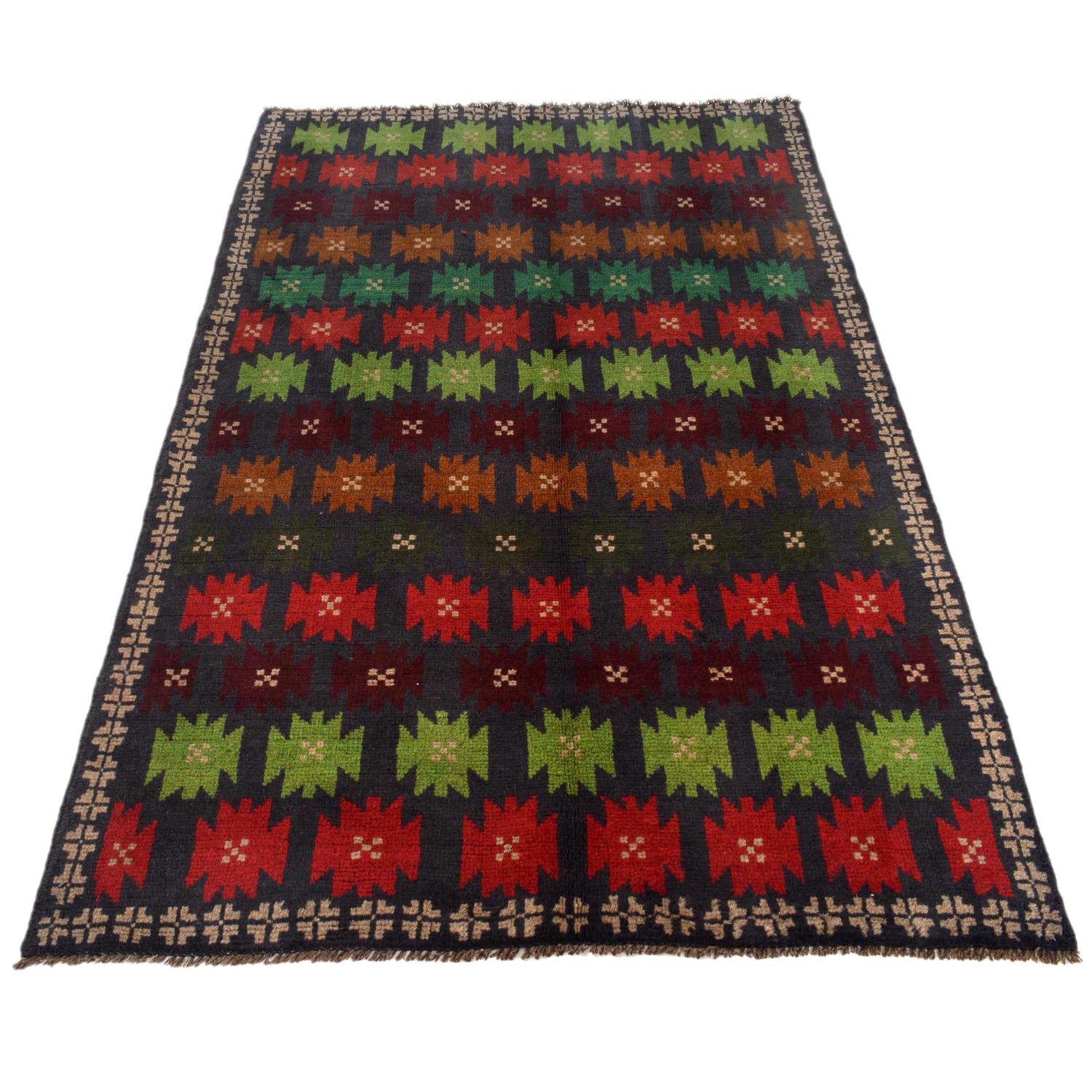 Traditional Baloch Carpet 4' 1" x 6' 5" (ft) - No. W29016