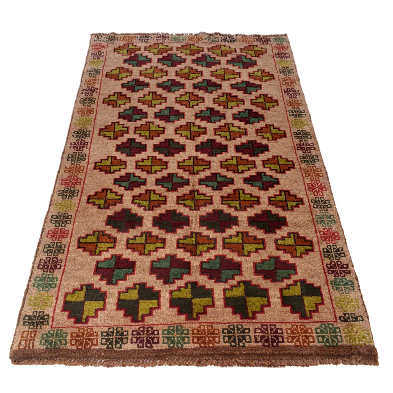 Tribal Baloch Carpet 3' 9" x 6' 3" (ft) - No. W29019