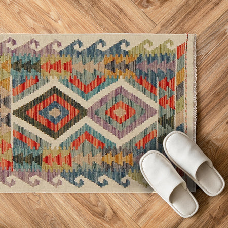 Handmade Vegetable Kilim 2' 2" x 2' 11" (ft) - No. W30162