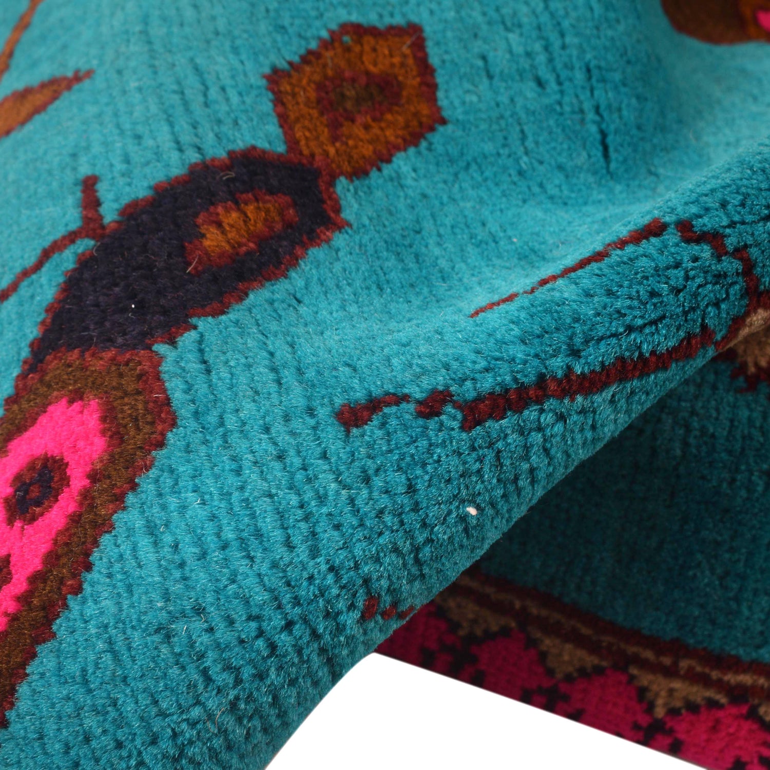 Blue Color War Rug 2' 8" x 4' 2" (ft) - No. W30705