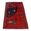 War Rug 2' 8" x 4' 1" (ft) - No. W30706