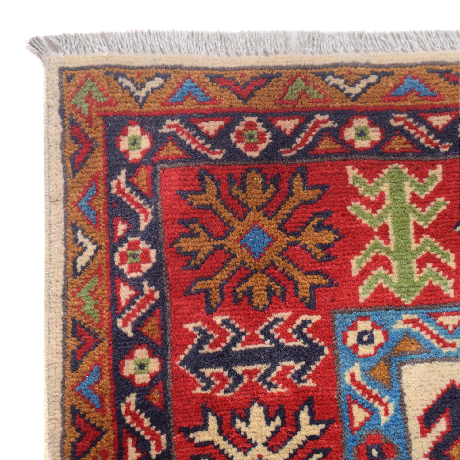 Hand Knotted Kazak Carpet 3' 10" x 5' 9" (ft) - No. W30734