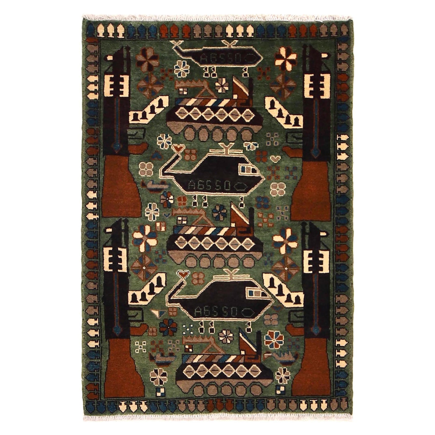 War Rug 2' 9" x 4' 0" (ft) - No. W30736