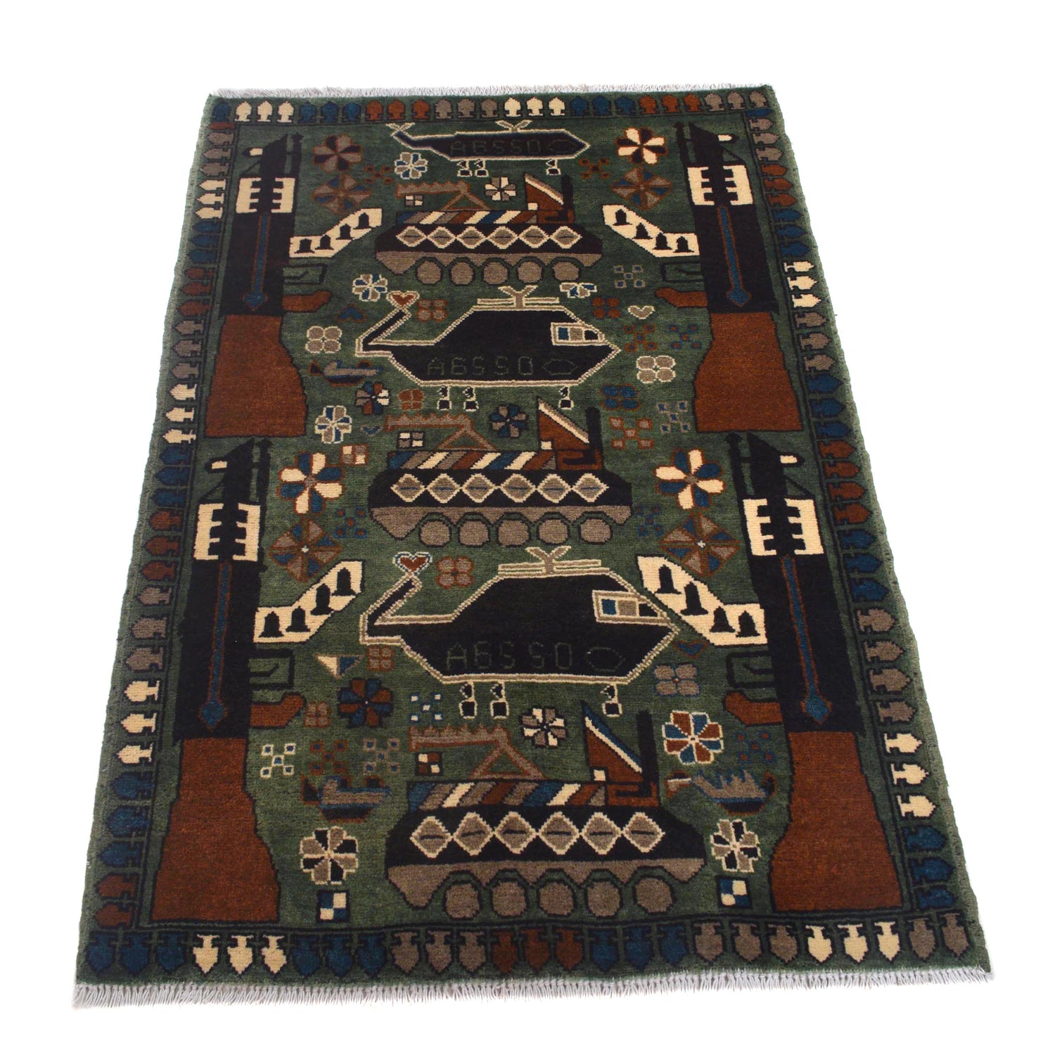 War Rug 2' 9" x 4' 0" (ft) - No. W30736