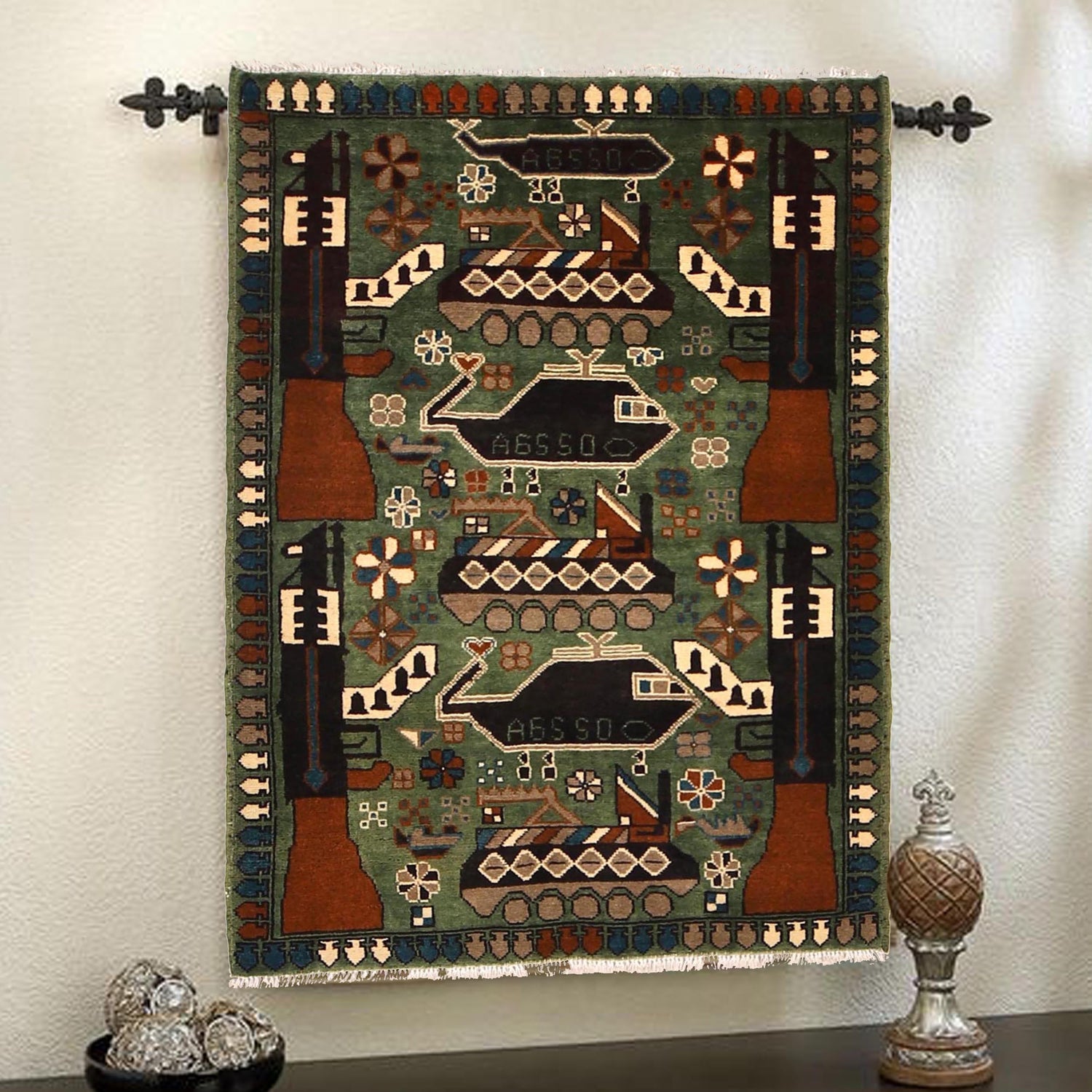 War Rug 2' 9" x 4' 0" (ft) - No. W30736