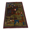 Hand Knotted War Rug 2' 8" x 4' 1" (ft) - No. W30738