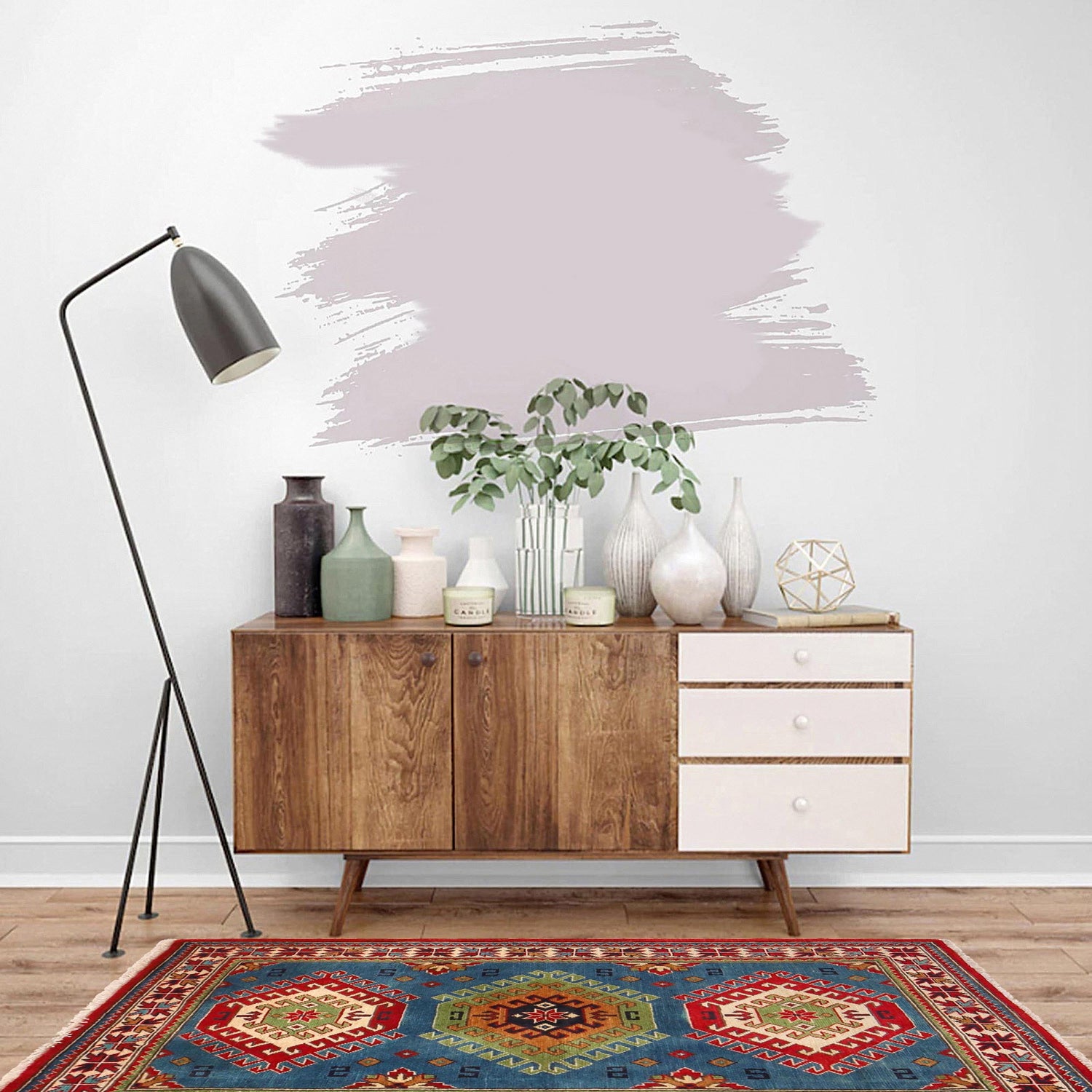 Blue Kazak Carpet 3' 3" x 4' 7" (ft) - No. W30746