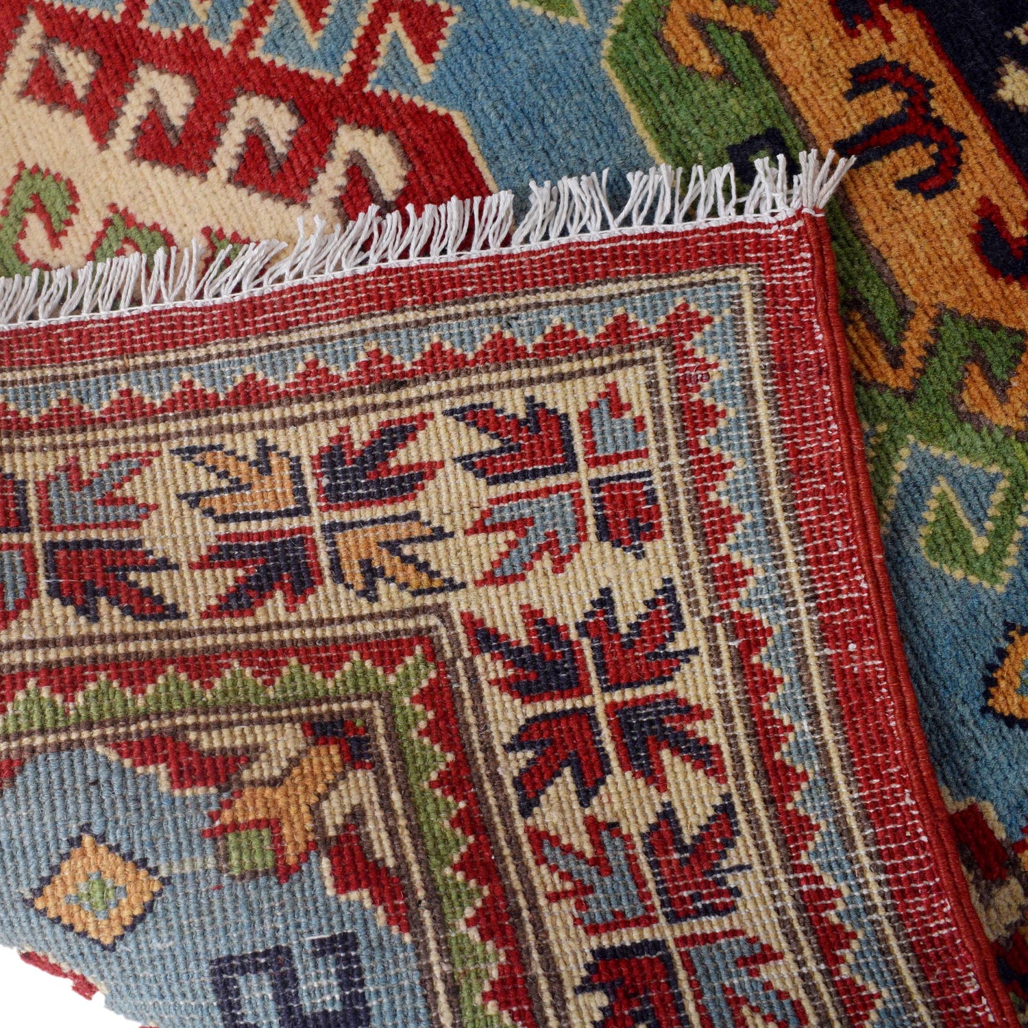 Hand Knotted Kazak Carpet 3' 1" x 4' 11" (ft) - No. W30747