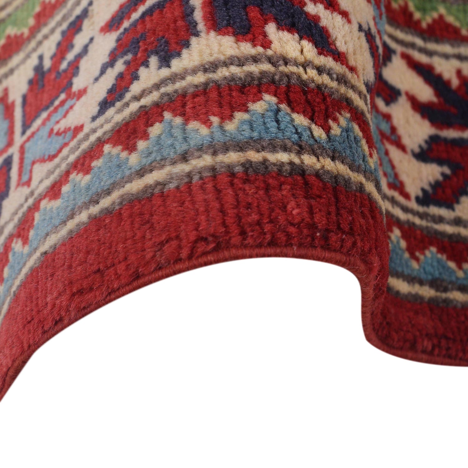 Hand Knotted Kazak Carpet 3' 1" x 4' 11" (ft) - No. W30747