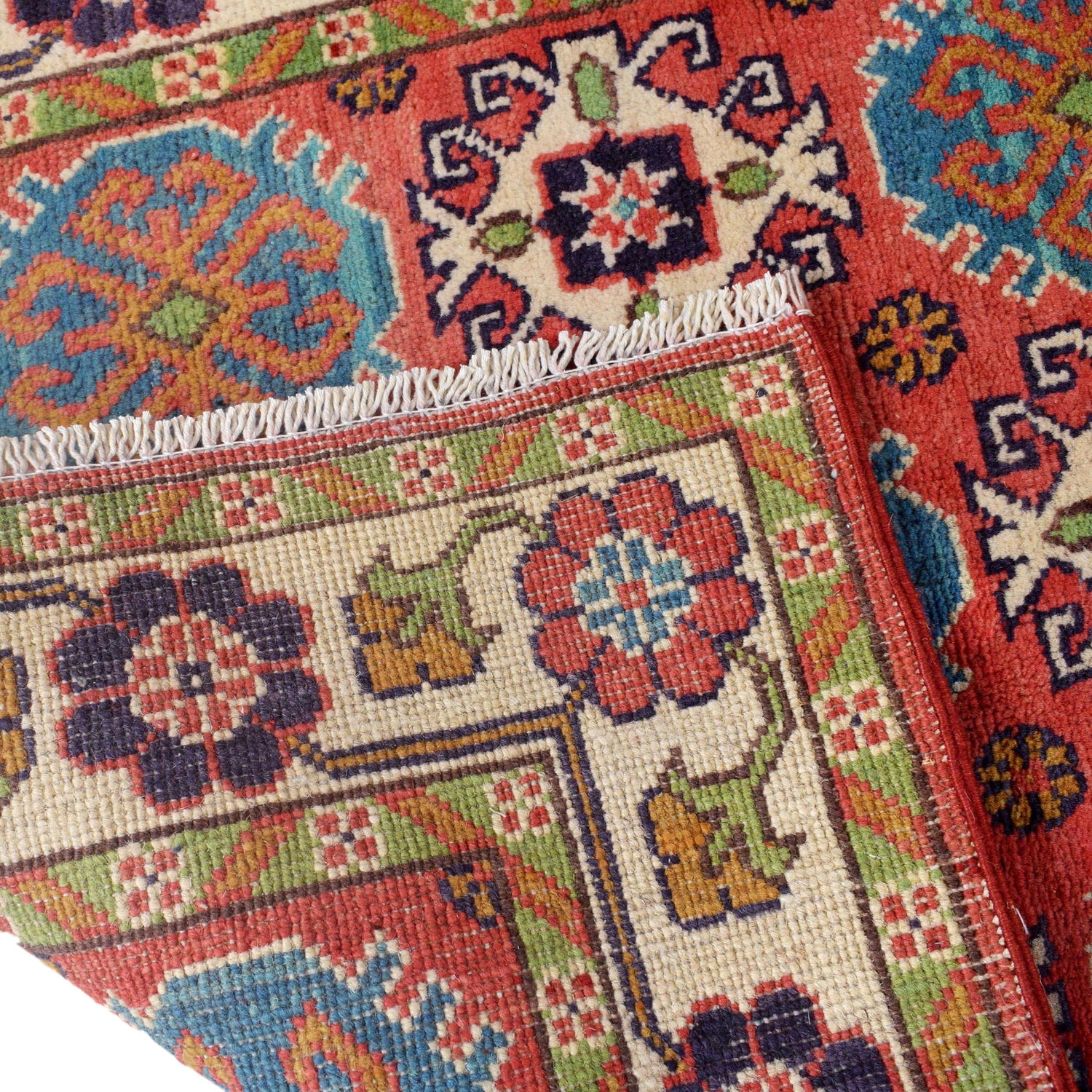 Hand Knotted Kazak Carpet 2' 8" x 4' 1" (ft) - No. W30748