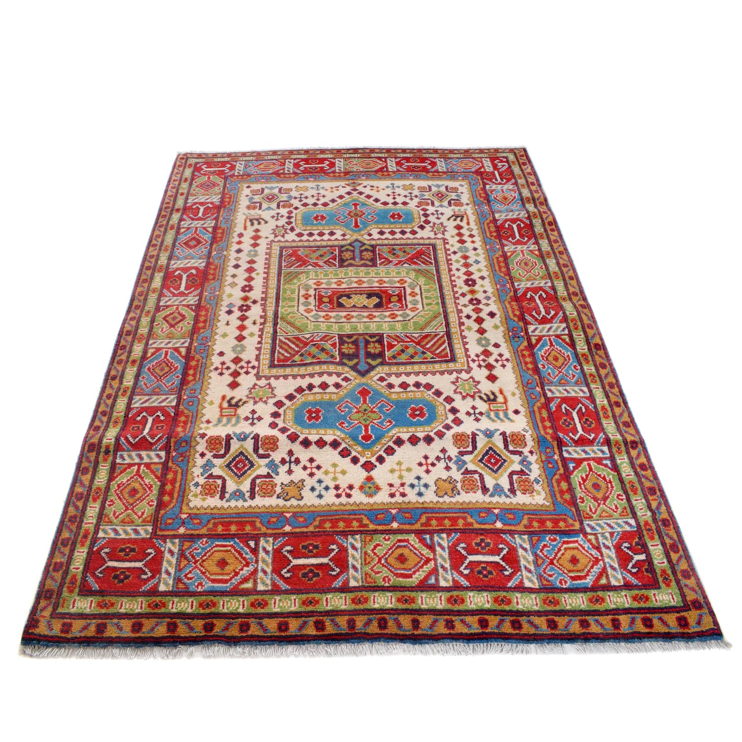 Oriental Kazak Carpet 4' 7" x 6' 6" (ft) - No. W30750
