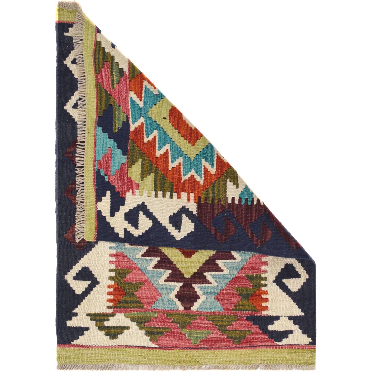 Handmade Vegetable Kilim 2' 2" x 2' 10" (ft) - No. W30777