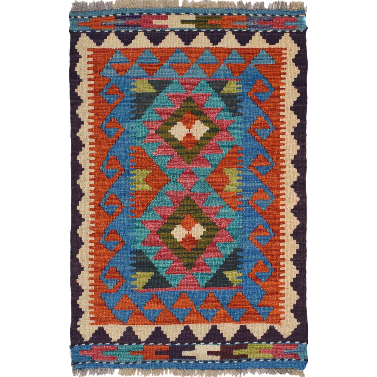 Handmade Vegetable Kelim 2' 0" x 3' 0" (ft) - No. W30790