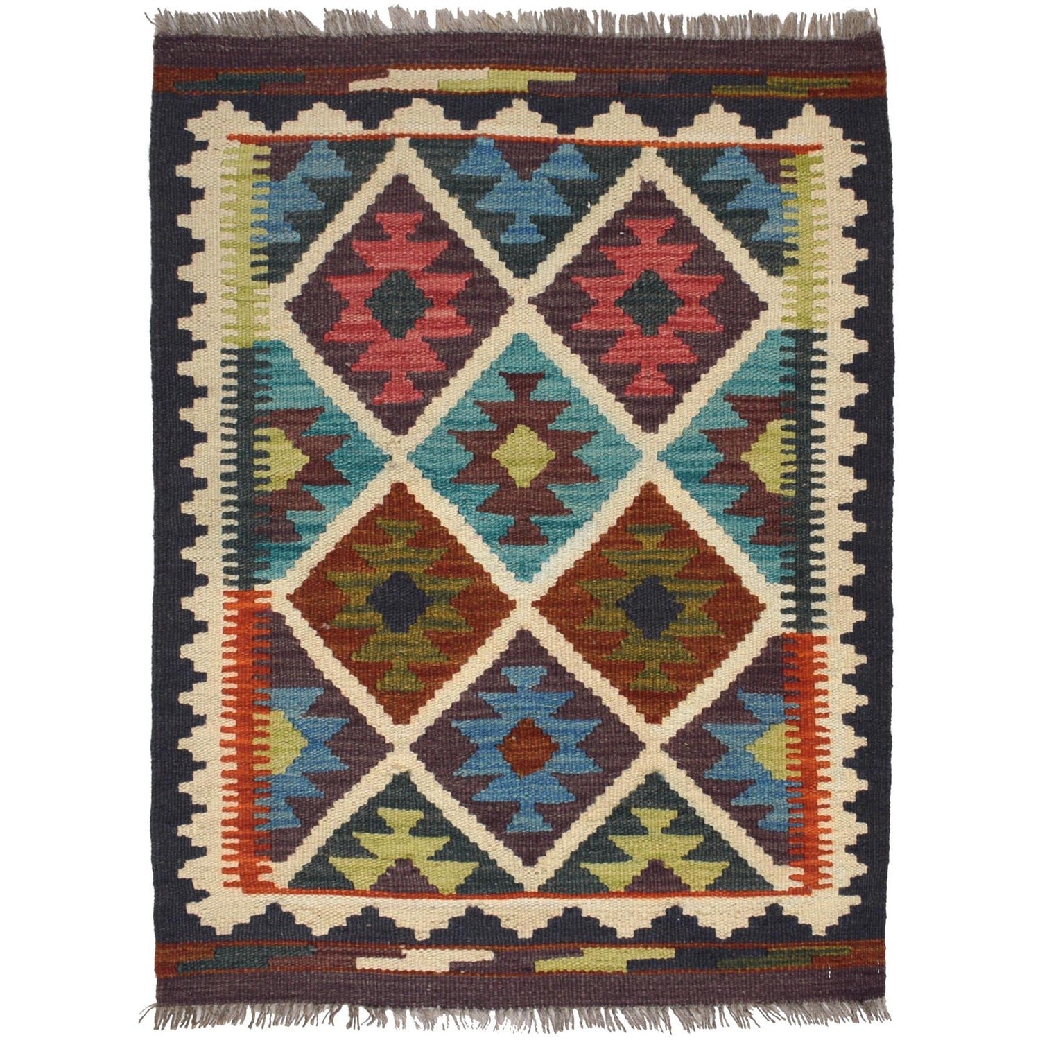 Handmade Vegetable Kelim 2' 1" x 2' 9" (ft) - No. W30802