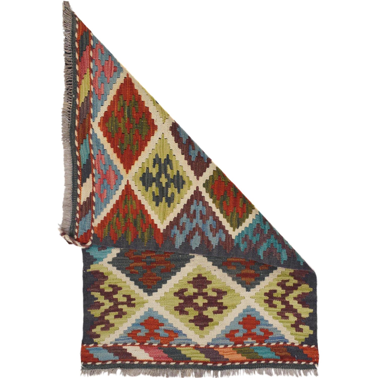 Handmade Vegetable Kilim 2' 0" x 2' 11" (ft) - No. W30806