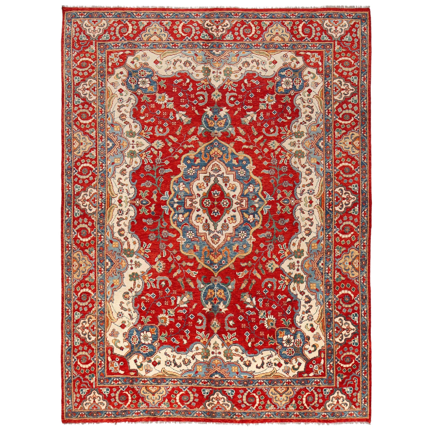 Hand Knotted Persian Design Heriz Carpet 8' 5" x 10' 11" (ft) - No. W30837