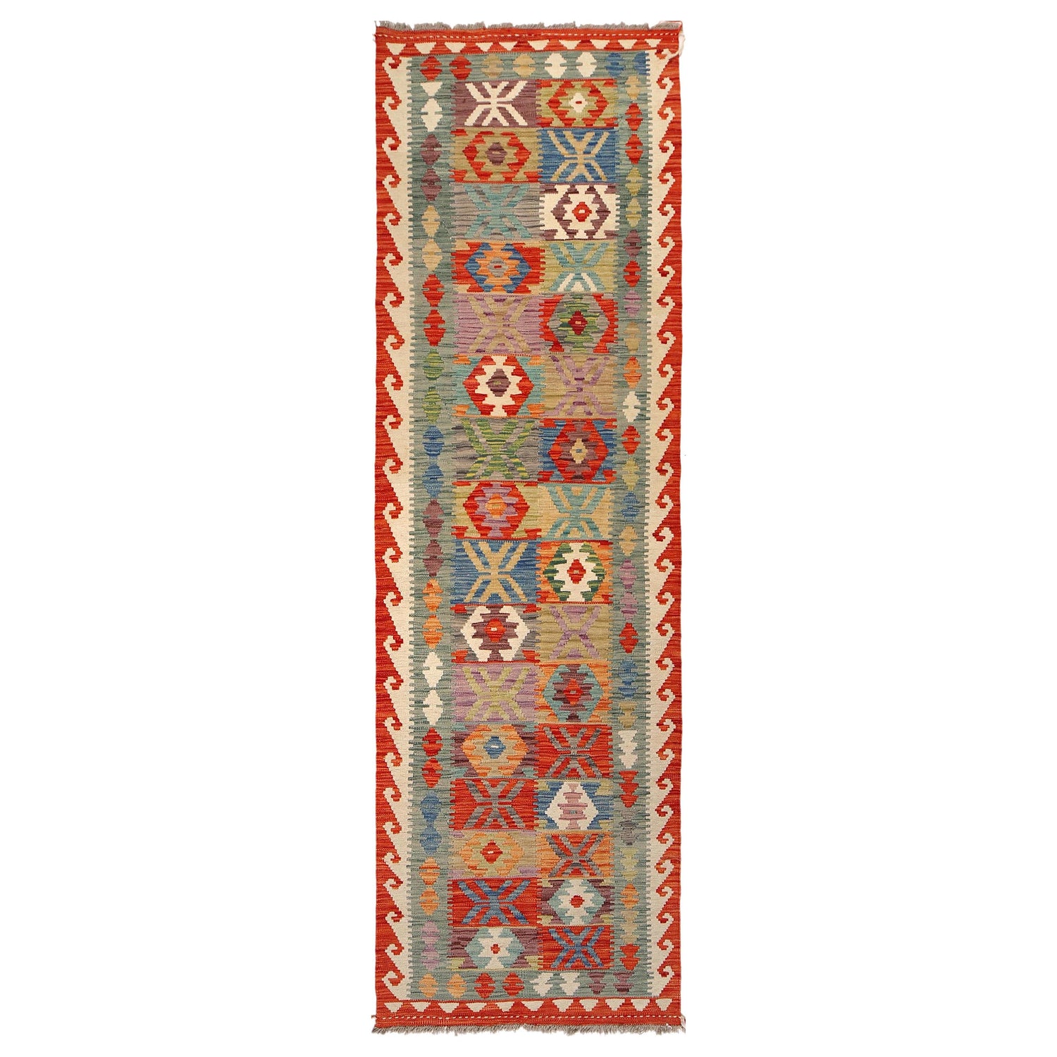 Vegetable Kelim Runner 2' 7" x 9' 9" (ft) - No. W30872