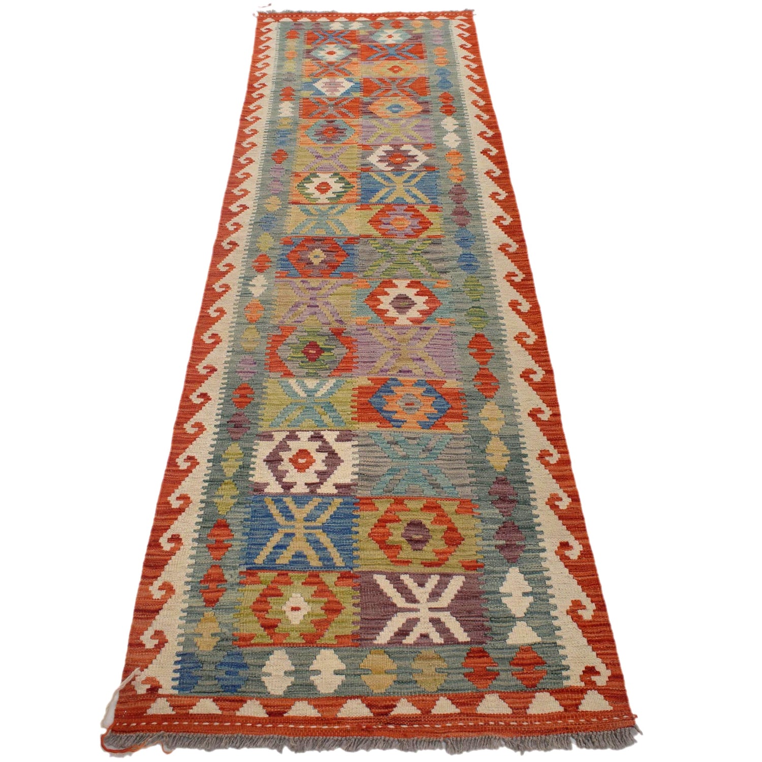 Vegetable Kelim Runner 2' 7" x 9' 9" (ft) - No. W30872