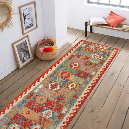 Vegetable Kelim Runner 2' 7" x 9' 9" (ft) - No. W30872