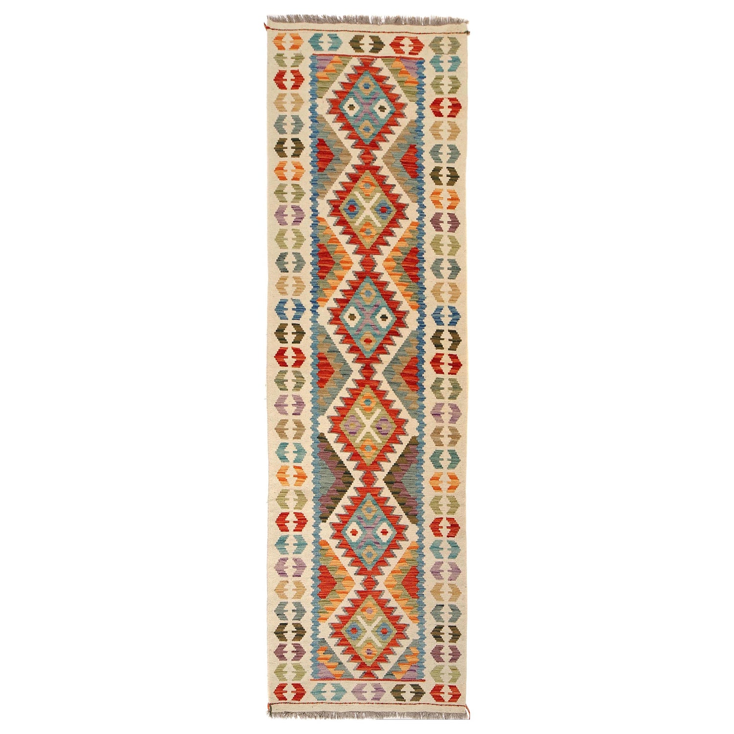 Vegetable Kilim Runner 2' 8" x 9' 5" (ft) - No. W30873