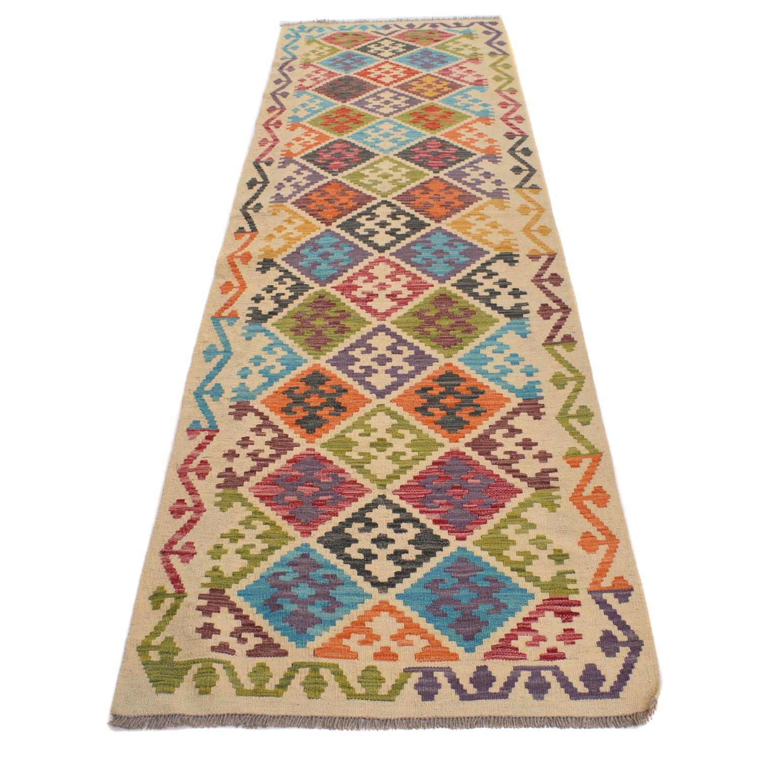 Vegetable Kilim Runner 2' 9" x 9' 5" (ft) - No. W31057