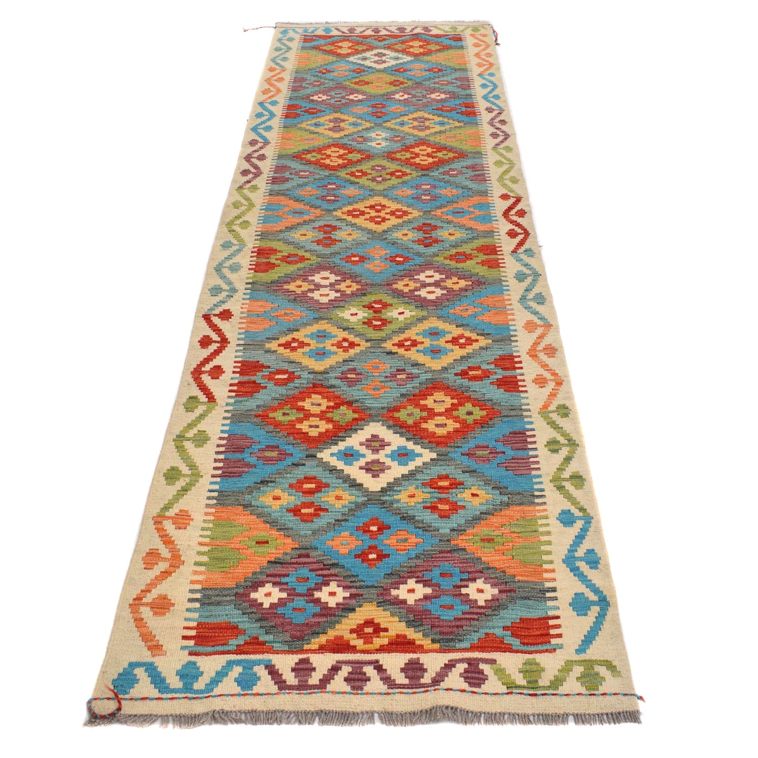 Vegetable Kilim Runner 2' 9" x 9' 8" (ft) - No. W31060