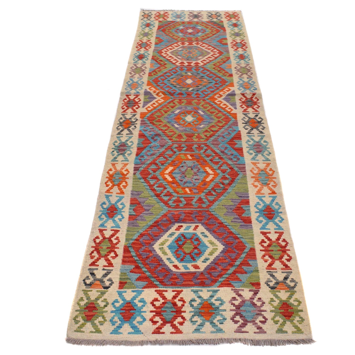 Vegetable Kilim Runner 2' 8" x 9' 11" (ft) - No. W31061