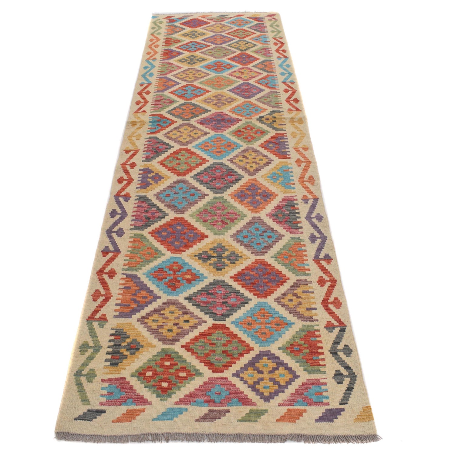 Vegetable Kelim Runner 2' 8" x 9' 7" (ft) - No. W31062