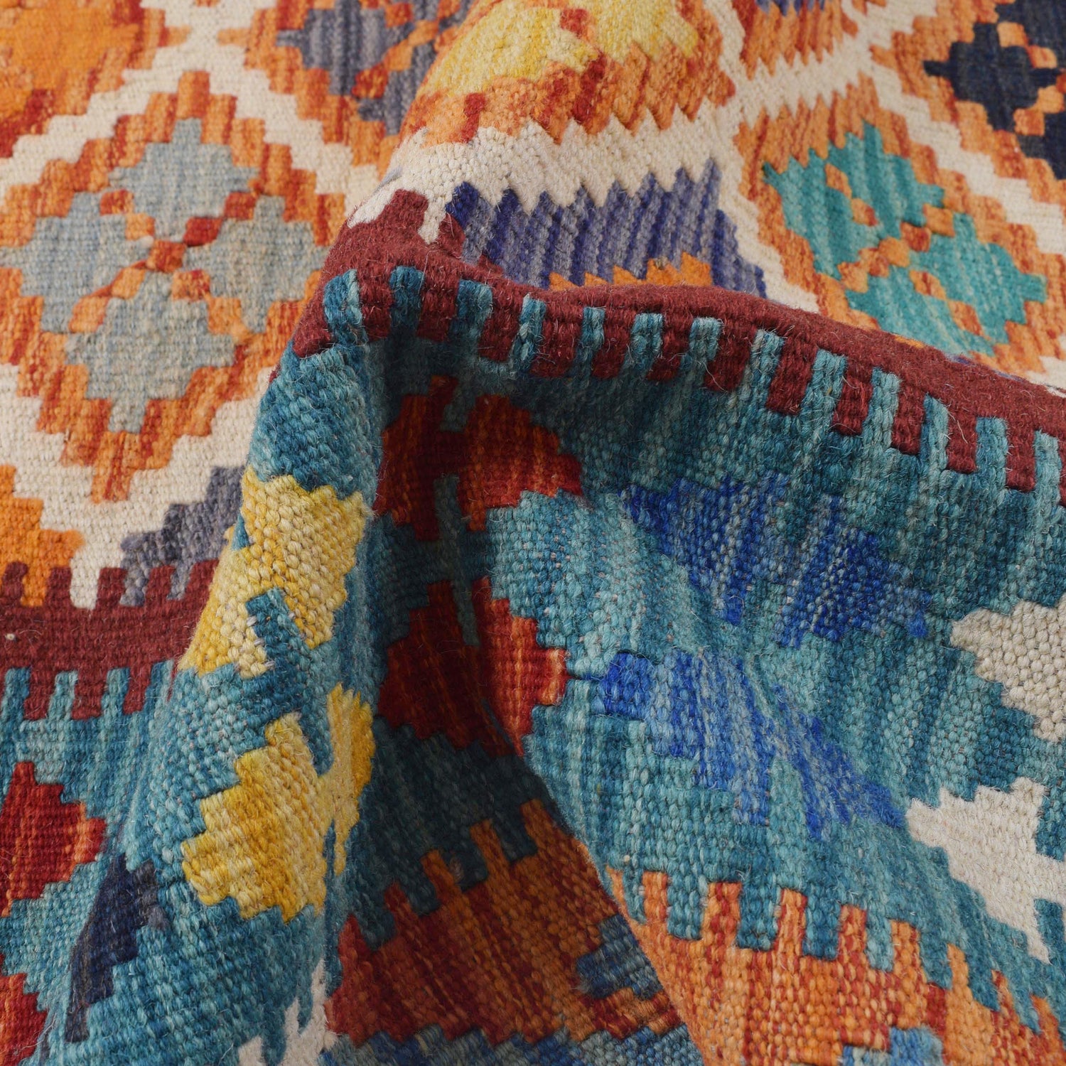 Handmade Vegetable Kelim 4' 3" x 6' 4" (ft) - No. W31078