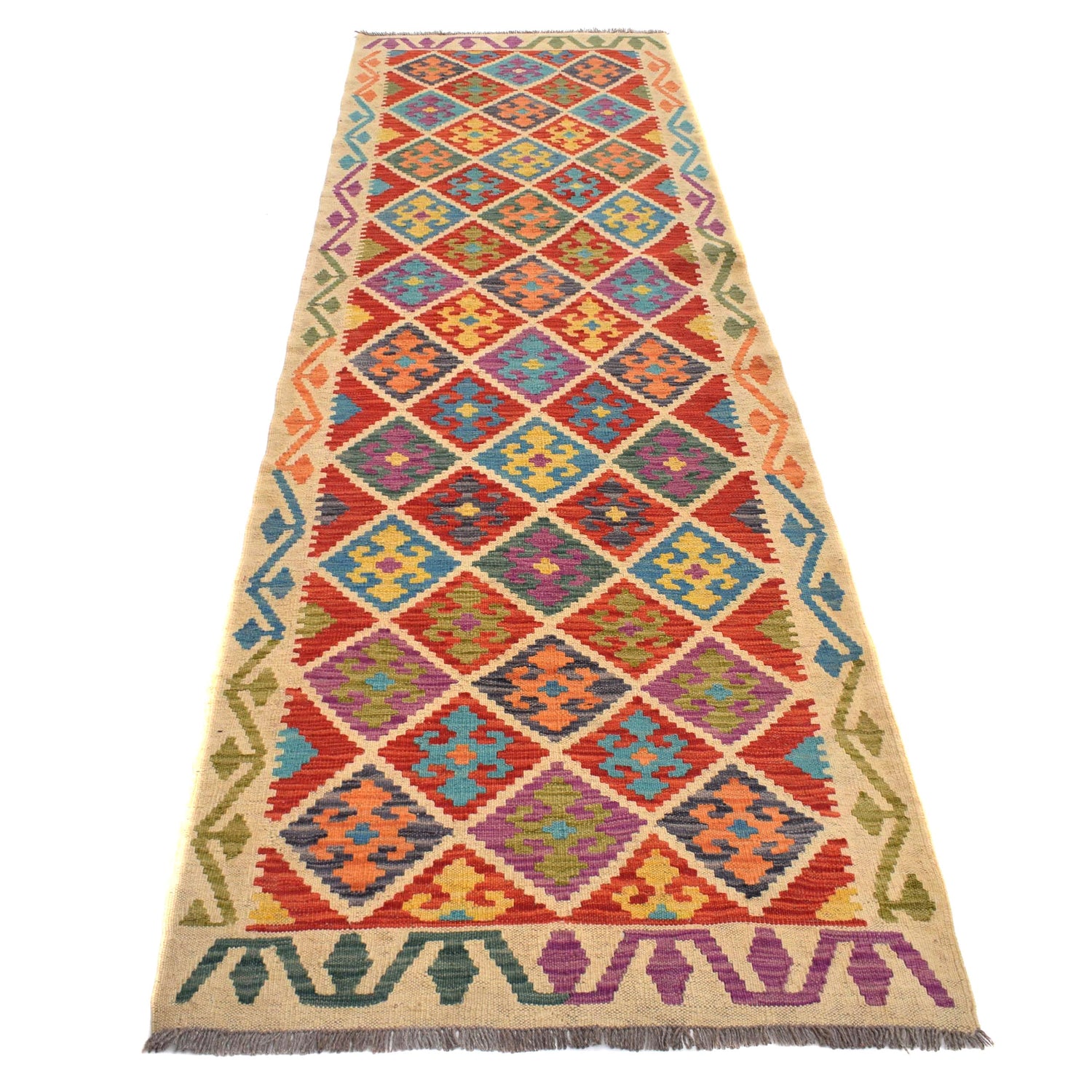 Vegetable Kilim Runner 2' 11" x 9' 8" (ft) - No. W31085
