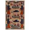 Hand Knotted War Rug 2' 8" x 4' 2" (ft) - No. W31087
